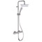 Chrome Thermostatic Exposed Pipe Shower System with 10