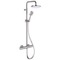 Chrome Thermostatic Exposed Pipe Shower System with 8