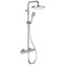 Chrome Thermostatic Exposed Pipe Shower System with 10