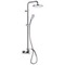 Chrome Exposed Pipe Shower System with 8