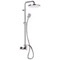 Chrome Exposed Pipe Shower System with 10