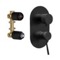 Matte Black Three Way Shower Diverter, Rough-In Valve Included