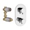 Thermostatic Tub and Shower Faucet Set with Handheld and Rain Shower Head