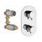 Built-in Thermostatic 3-Way Shower Diverter, Rough-In Valve Included