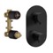 Matte Black Thermostatic Tub and Shower Faucet Set with Handheld