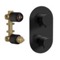 Matte Black Built-in Thermostatic 3-Way Shower Diverter, Rough-In Valve Included