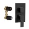 Matte Black Contemporary Built In Three Way Shower Diverter, Rough-In Valve Included