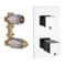 Thermostatic Rain Shower System with Handheld, Rain Shower Head, Shower Faucet Set