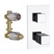 Thermostatic Ceiling Rain Shower System with Handheld, Rain Shower Head, Shower Faucet Set