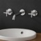 Chrome Wall Mounted Widespread Bathroom Faucet