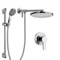 Chrome Shower Set With Rain Shower Head and Hand Shower