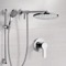 Chrome Shower Set With Rain Shower Head and Hand Shower