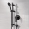 Matte Black Slidebar Shower Set With Multi Function Hand Shower