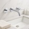 Chrome Wall Mounted Widespread Bathroom Faucet