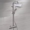 Chrome Thermostatic Exposed Pipe Shower System with 10