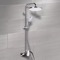 Chrome Exposed Pipe Shower System with 10