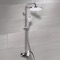 Chrome Exposed Pipe Shower System with 10