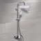 Chrome Exposed Pipe Shower System with 10