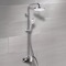 Chrome Exposed Pipe Shower System with 8