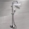 Chrome Exposed Pipe Shower System with 10