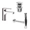 Chrome Sink Faucet and Plumbing Set