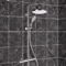 Chrome Thermostatic Exposed Pipe Shower System with 10