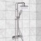 Chrome Thermostatic Exposed Pipe Shower System with 8