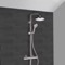 Chrome Thermostatic Exposed Pipe Shower System with 8