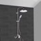 Chrome Exposed Pipe Shower System with 10