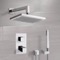 Thermostatic Rain Shower System with Handheld, Rain Shower Head, Shower Faucet Set