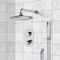 Chrome Thermostatic Shower System with 9