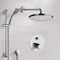 Chrome Thermostatic Shower System with 8