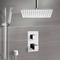 Thermostatic Ceiling Rain Shower System with Handheld, Rain Shower Head, Shower Faucet Set