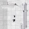Thermostatic Rain Shower System with Handheld, Rain Shower Head, Shower Faucet Set