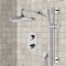 Chrome Thermostatic Shower System with 9