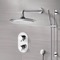 Thermostatic Rain Shower System with Handheld, Rain Shower Head, Shower Faucet Set