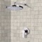 Chrome Shower Faucet Set with 12