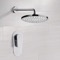 Chrome Shower Faucet Set with 8