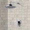 Chrome Shower Faucet Set with 9