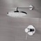 Chrome Shower Faucet Set with 8