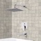 Chrome Tub and Shower Faucet Sets with 8