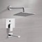 Chrome Tub and Shower Faucet Sets with 8