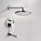 Chrome Tub and Shower Faucet Sets with 8