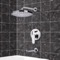 Chrome Tub and Shower Faucet Sets with 8
