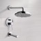 Chrome Tub and Shower Faucet Sets with 9