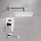 Tub and Shower Faucet Set with Rain Shower Head