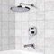 Chrome Tub and Shower Faucet Sets with 8