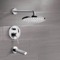 Chrome Tub and Shower Faucet Sets with 8