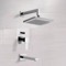 Tub and Shower Faucet Set with Rain Shower Head
