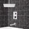 Thermostatic Tub and Shower Faucet Set with Ceiling Rain Shower Head